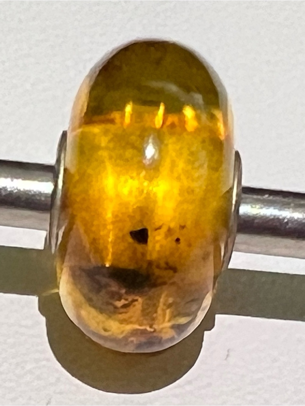 Trollbeads Smooth Amber Glass Bead